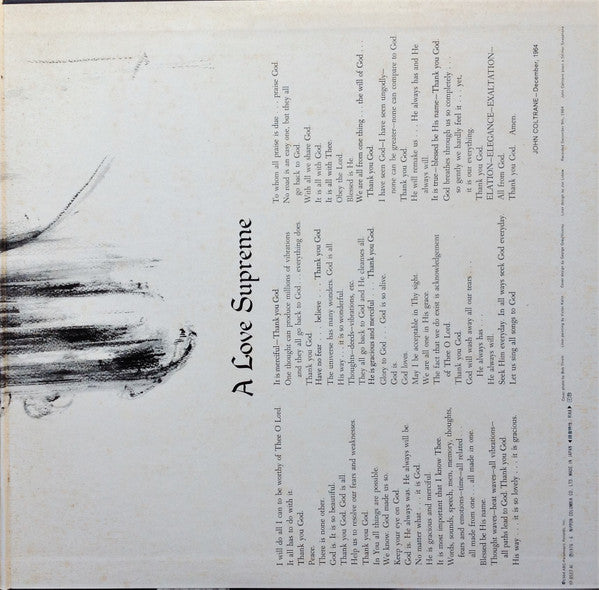 John Coltrane = ジョン・コルトレーン* : A Love Supreme = 至上の愛 (LP, Album, RE, Gat)