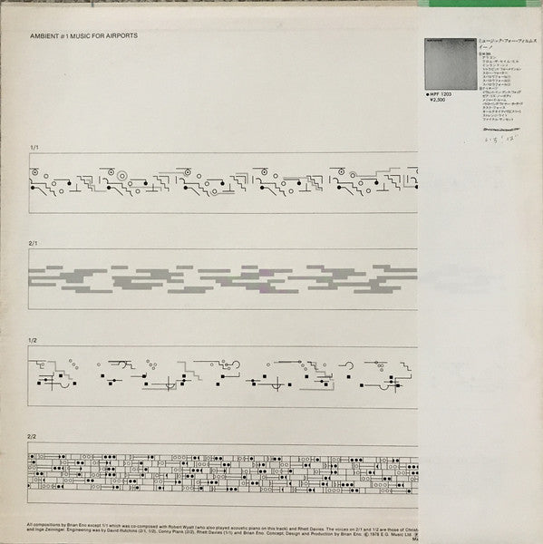 Brian Eno : Ambient 1 (Music For Airports) (LP, Album)