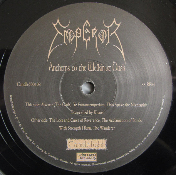 Emperor (2) : Anthems To The Welkin At Dusk (LP, Album, RE, RM, Hal)