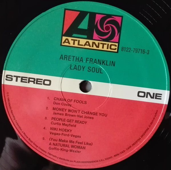Aretha Franklin : Lady Soul (LP, Album, RE)