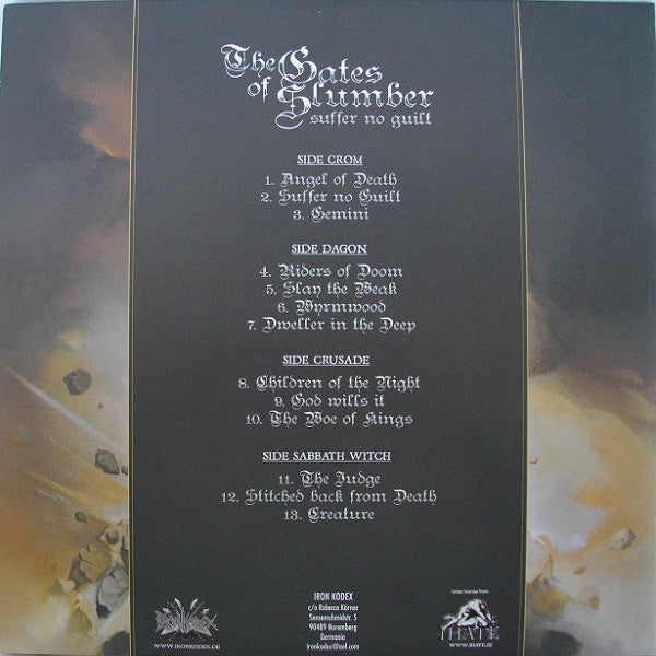 The Gates Of Slumber : Suffer No Guilt (2xLP, Album, Ltd, RE)