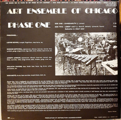 Art Ensemble Of Chicago* : Phase One (LP, Album, RE)