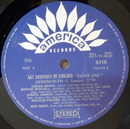 Art Ensemble Of Chicago* : Phase One (LP, Album, RE)