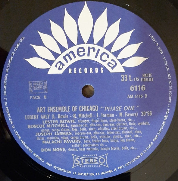 Art Ensemble Of Chicago* : Phase One (LP, Album, RE)