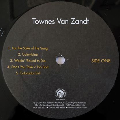 Townes Van Zandt : Townes Van Zandt (LP, Album, RE, RM)