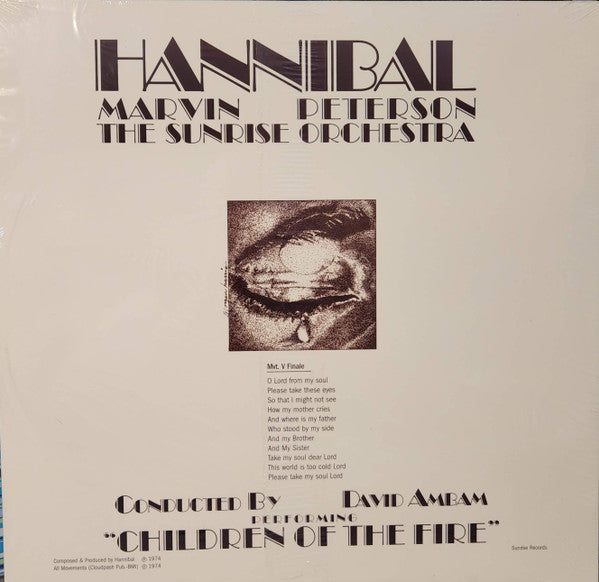 Hannibal Marvin Peterson & The Sunrise Orchestra , Conducted By  David Ambam* : Children Of The Fire (LP, Album, RE)