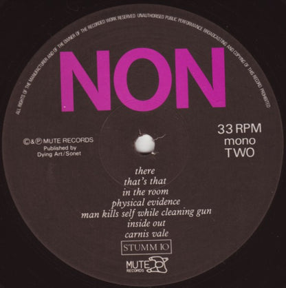NON : Physical Evidence (LP, Album, Mono)