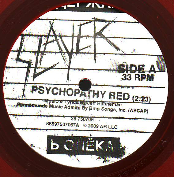 Slayer : Psychopathy Red (7", RSD, Single, Ltd, Red)