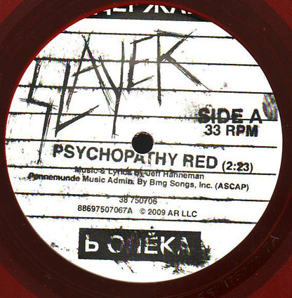 Slayer : Psychopathy Red (7", RSD, Single, Ltd, Red)