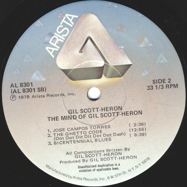 Gil Scott-Heron : The Mind Of Gil Scott-Heron (LP, Album, Hub)