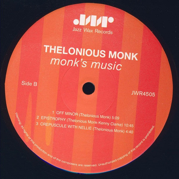 Thelonious Monk Septet : Monk's Music (LP, Album, Ltd, RE, 180)