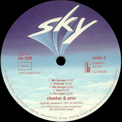 Cluster & Eno* : Cluster & Eno (LP, Album, RE, RM)