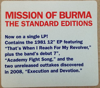 Mission Of Burma : Signals, Calls, And Marches (LP, Album, RE, RM)