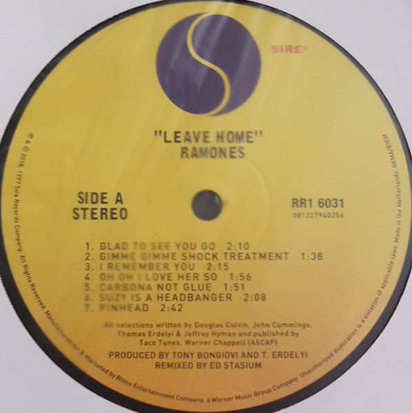 Ramones : Leave Home (LP, Album, RE, RM, 180)