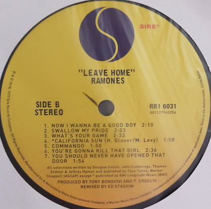 Ramones : Leave Home (LP, Album, RE, RM, 180)