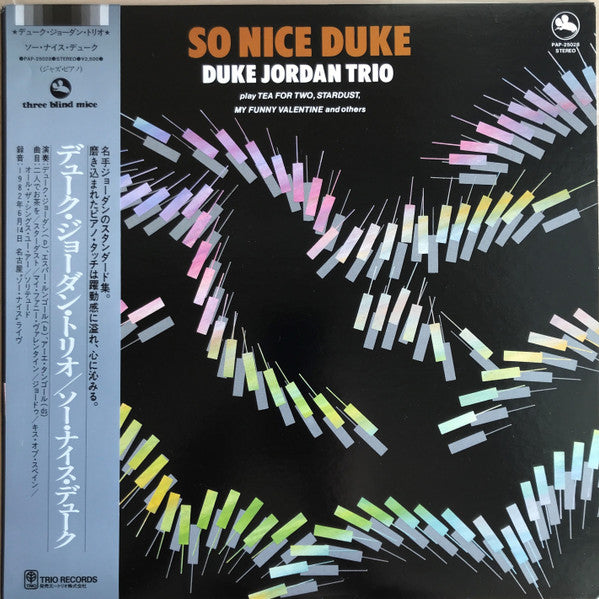 Duke Jordan Trio : So Nice Duke (LP, Album, Promo)
