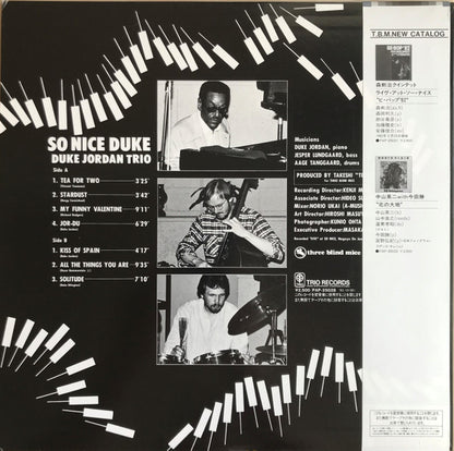 Duke Jordan Trio : So Nice Duke (LP, Album, Promo)