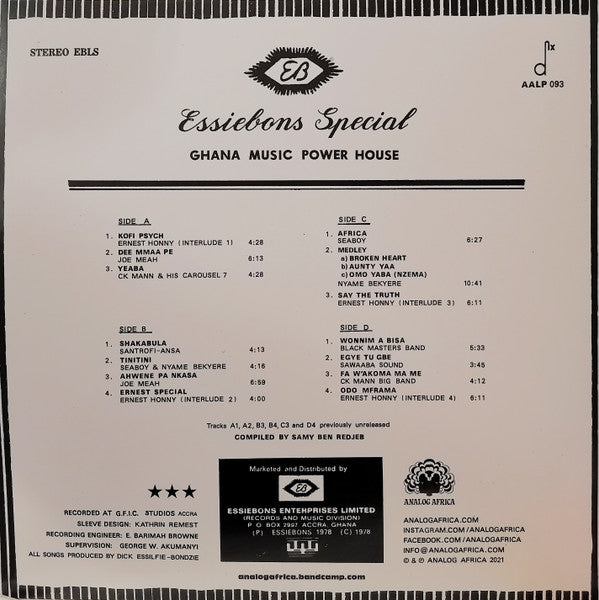 Various : Essiebons Special 1973 - 1984 (Ghana Music Power House) (2xLP, Comp, Gat)