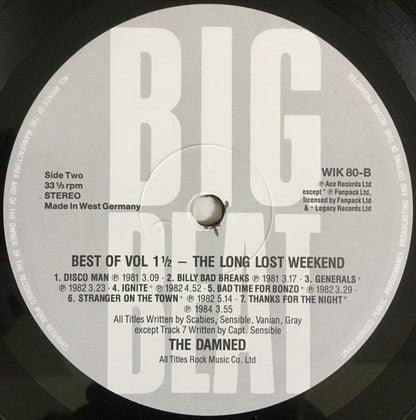 The Damned : Best Of Vol 1½ - The Long Lost Weekend (LP, Comp)