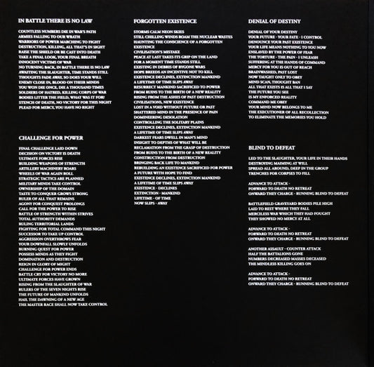 Bolt Thrower : In Battle There Is No Law! (LP, Album, Ltd, RE, RP, Cle)