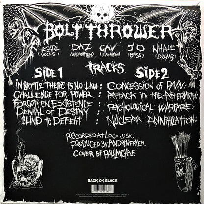Bolt Thrower : In Battle There Is No Law! (LP, Album, Ltd, RE, RP, Cle)