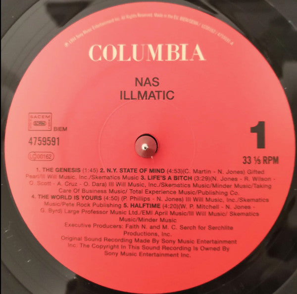 Nas : Illmatic (LP, Album, RE)