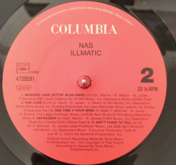 Nas : Illmatic (LP, Album, RE)