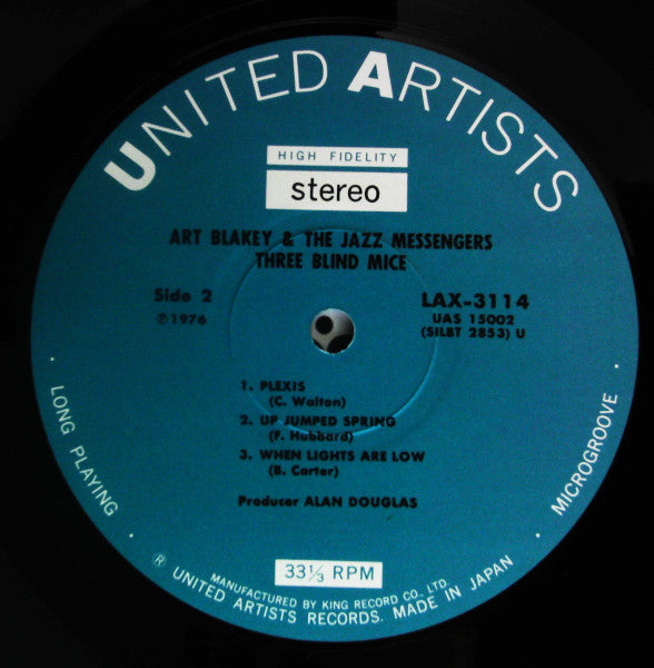 Art Blakey & The Jazz Messengers = アート・ブレイキーとジャズ・メッセンジャーズ* : 3 Blind Mice = スリー・ブラインド・マイス (LP, Album, Ltd, RE)