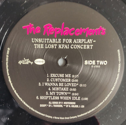The Replacements : Unsuitable For Airplay - The Lost KFAI Concert (2xLP, Album, RSD, Ltd)