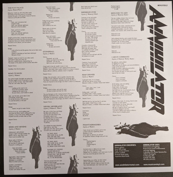 Annihilator (2) : Never, Neverland (LP, Album, RE, 180)
