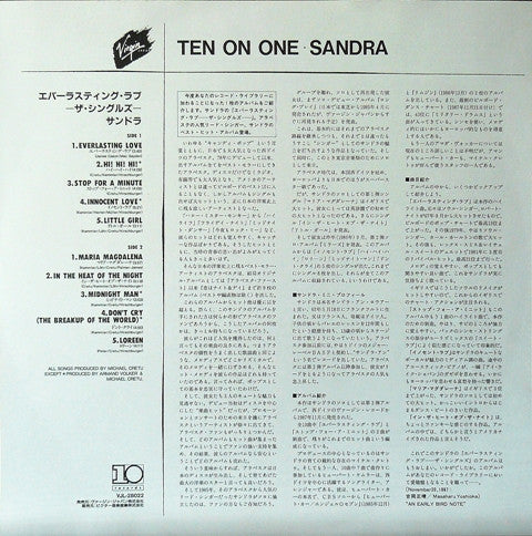 Sandra : Ten On One (The Singles) (LP, Comp, Promo)