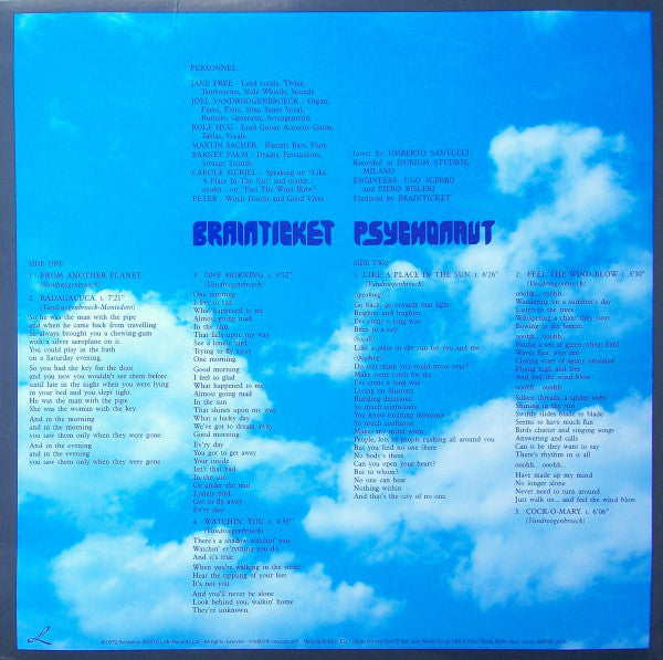 Brainticket : Psychonaut (LP, Album, RE, RM + CD, Album, RE, RM)