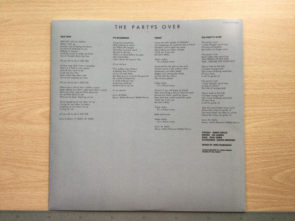 Talk Talk : The Party's Over (LP, Album, RE, RP, Whi)