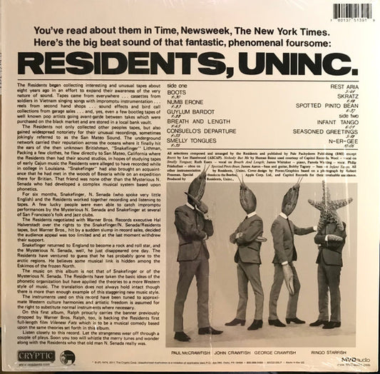 The Residents : Meet The Residents (LP, Album, Mono, Ltd, RE)
