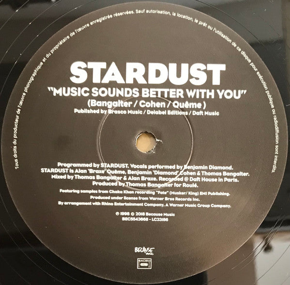 Stardust : Music Sounds Better With You (12", S/Sided, Single, Etch, RE, MPO)