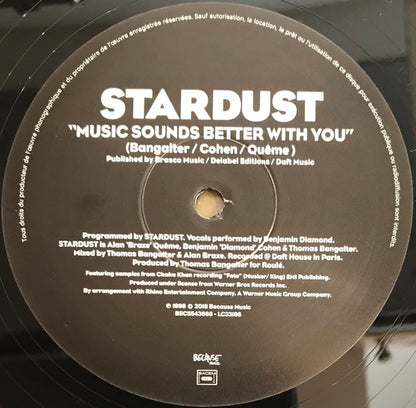 Stardust : Music Sounds Better With You (12", S/Sided, Single, Etch, RE, MPO)