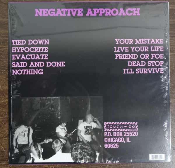 Negative Approach : Tied Down (LP, Album, RE, PET)