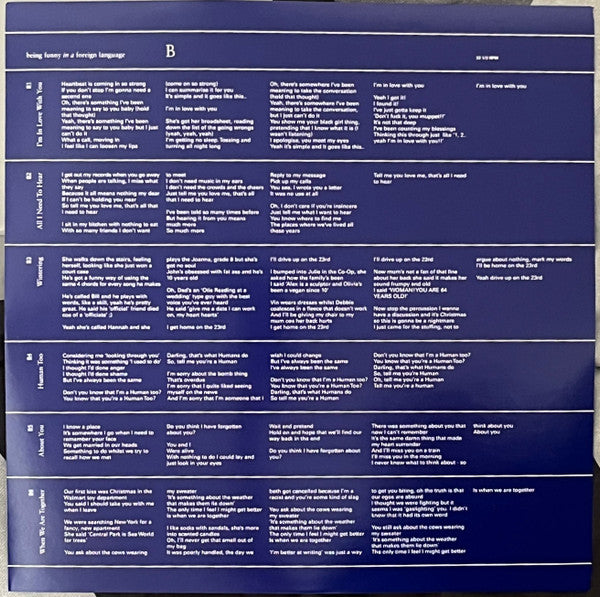 The 1975 : Being Funny In A Foreign Language (LP, Album, Ltd, Tra)