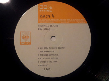 Bob Dylan : Nashville Skyline (LP, Album, RE)