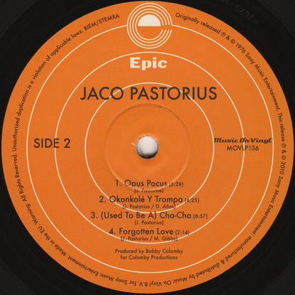 Jaco Pastorius : Jaco Pastorius (LP, Album, RE, 180)