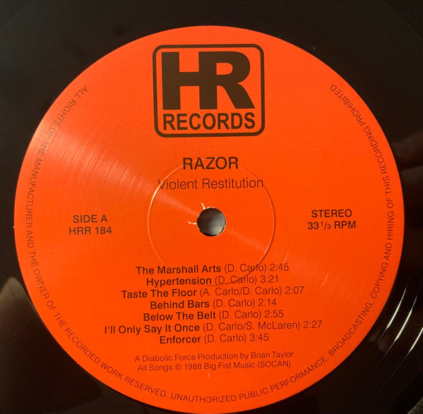 Razor (2) : Violent Restitution (LP, RE)