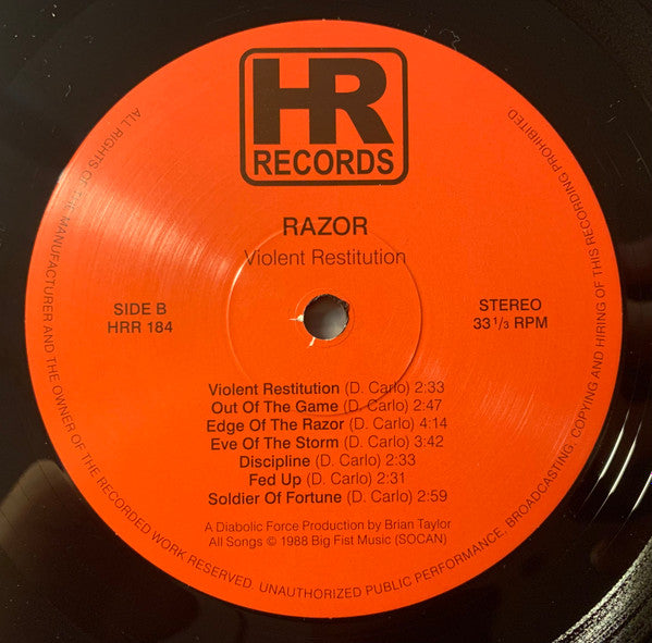 Razor (2) : Violent Restitution (LP, RE)