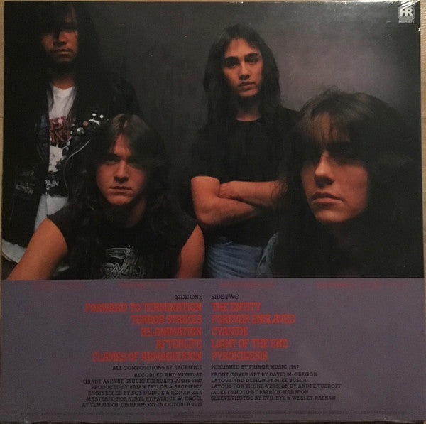 Sacrifice (3) : Forward To Termination  (LP, Album, Ltd, RE, RM, Red)