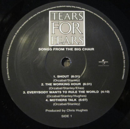 Tears For Fears : Songs From The Big Chair (LP, Album, RE)