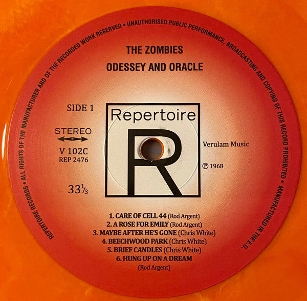 The Zombies : Odessey And Oracle (LP, Album, RE, RM, Ora)