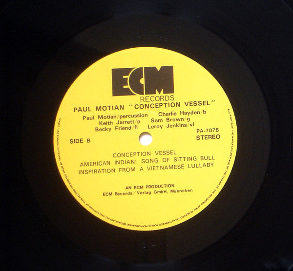 Paul Motian : Conception Vessel (LP, Album)