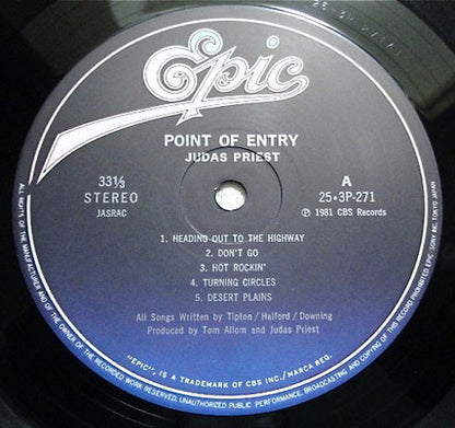 Judas Priest : Point Of Entry (LP, Album)