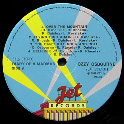 Ozzy Osbourne : Diary Of A Madman (LP, Album)