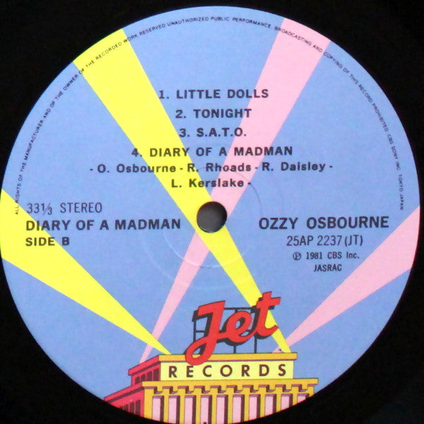 Ozzy Osbourne : Diary Of A Madman (LP, Album)