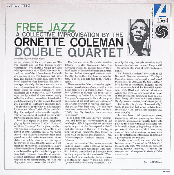 The Ornette Coleman Double Quartet = オーネット・コールマン* : Free Jazz = フリー・ジャズ (LP, Album, RE, ¥20)